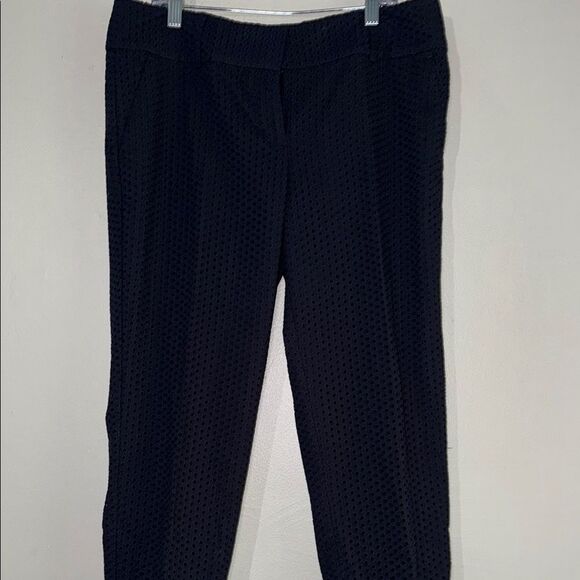 Ann Taylor LOFT Navy Blue Cropped Ankle Pants Sleek Style 10 - Picture 1 of 13
